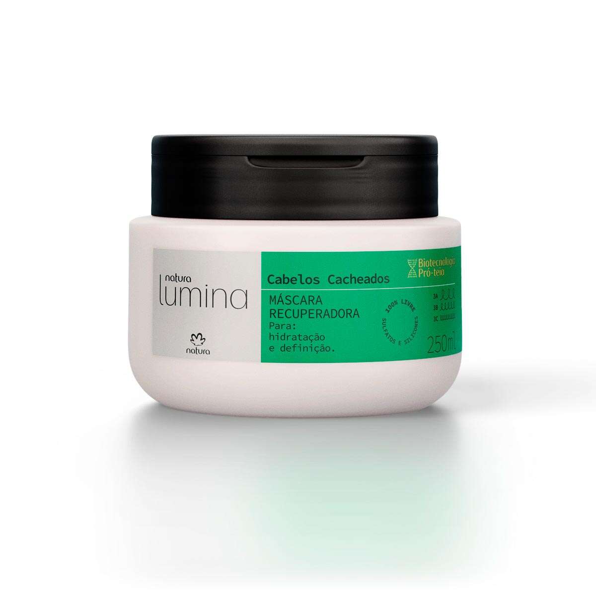 Máscara Recuperadora para Cabelos Cacheados Lumina 250 ml
