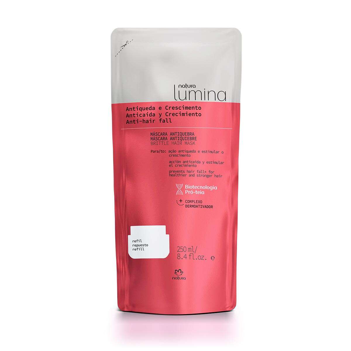 Refil Máscara Antiquebra para Antiqueda e Crescimento Lumina 250 ml