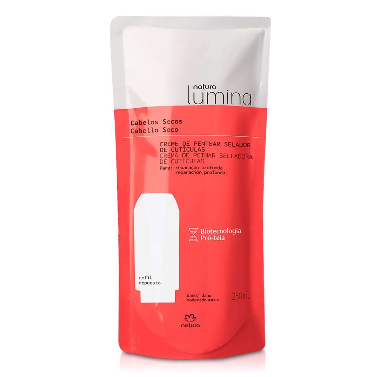 Refil Creme de Pentear Selador de Cutículas Cabelos Secos 250 ml