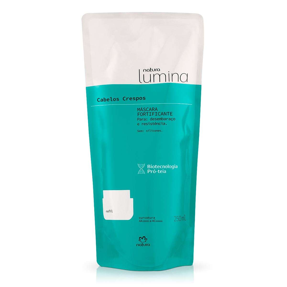 Refil Máscara Fortificante Cabelos Crespos Lumina 250 ml
