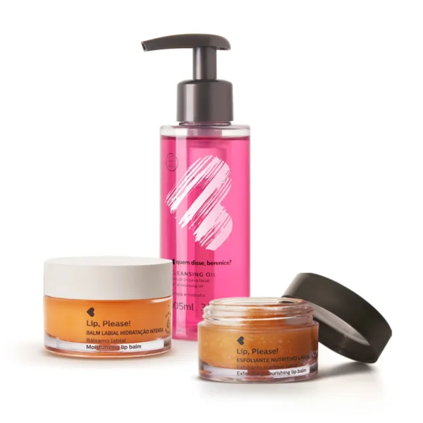 Kit Cleansing Oil + Esfoliante Nutritivo Labial + Balm Hidratação Intensa