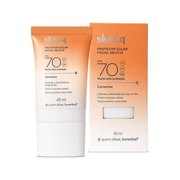 Protetor Solar Facial Delícia FPS 70 Skin.q Sem Cor 40ml