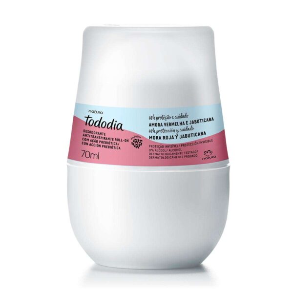 Desodorante Antitranspirante Roll on Tododia Amora Vermelha e Jabuticaba 70 ml